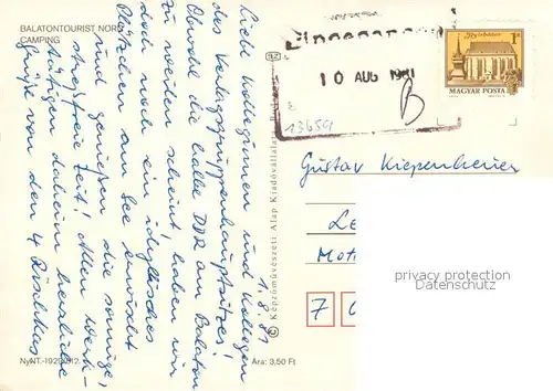 AK / Ansichtskarte Balaton_Plattensee Caming Balatontourist Nord Balaton_Plattensee