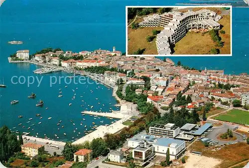 AK / Ansichtskarte Porec Fliegeraufnahme Hotel Zagreb Porec