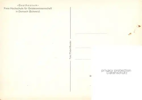 AK / Ansichtskarte Dornach_SO Goetheanum Freie Hochschule Geisteswissenschaft Dornach_SO