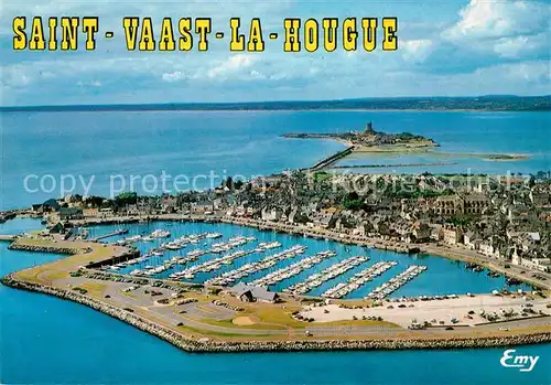 AK / Ansichtskarte Saint Vaast la Hougue Fliegeraufnahme Saint Vaast la Hougue