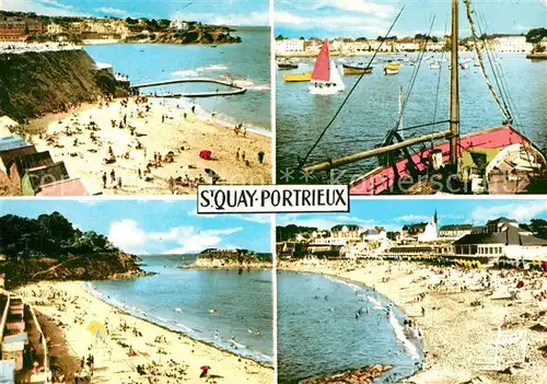 AK / Ansichtskarte Saint Quay Portrieux Fliegeraufnahme Strand Hafen Casino Saint Quay Portrieux