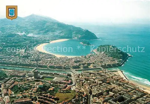 AK / Ansichtskarte Donostia_San_Sebastian Fliegeraufnahme Donostia_San_Sebastian