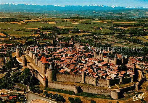 AK / Ansichtskarte Carcassonne Fliegeraufnahme Carcassonne