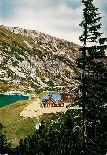 AK / Ansichtskarte Teichbaude_Riesengebirge Kleiner Teich Teichbaude Riesengebirge