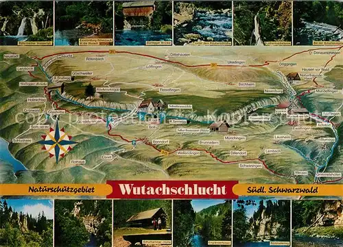 AK / Ansichtskarte Wutach Wutachschlucht Lageplan  Wutach