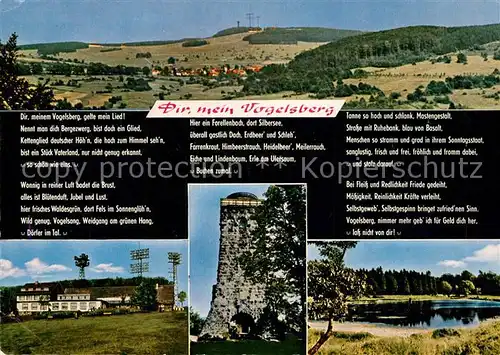 AK / Ansichtskarte Vogelsberg_Soemmerda Taufstein Bismarckturm Vogelsberg Soemmerda