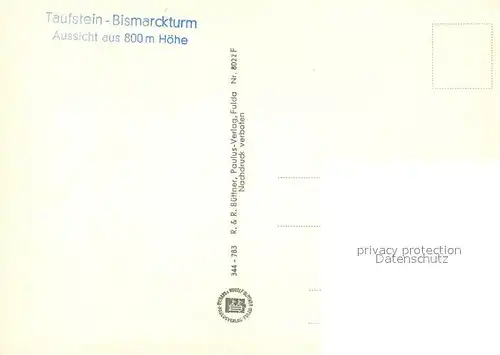 AK / Ansichtskarte Vogelsberg_Soemmerda Taufstein Bismarckturm Vogelsberg Soemmerda