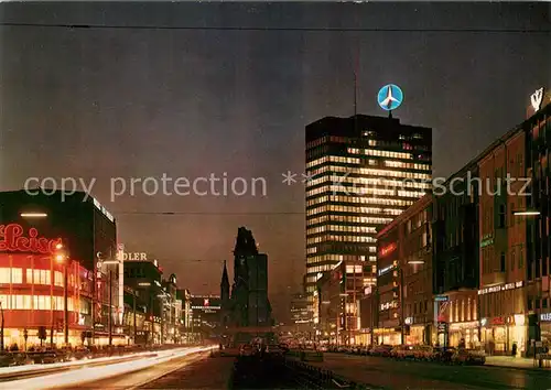 AK / Ansichtskarte Berlin Tauentzienstrasse mit Europa Center und Kaiser Wilhelm Gedaechtniskirche Berlin