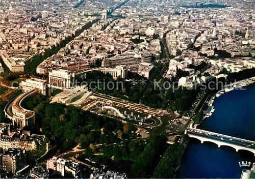 AK / Ansichtskarte Paris Fliegeraufnahme Jardins et Palais de Chaillot  Paris
