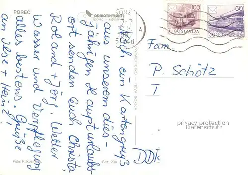 AK / Ansichtskarte Porec Fliegeraufnahme Porec