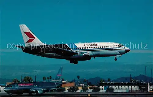 AK / Ansichtskarte Flugzeuge_Zivil Canadian Airlines International Boeing 737 275 Advanced C GRPW Flugzeuge Zivil