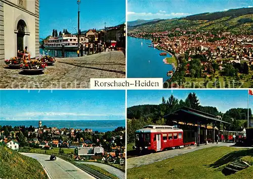 AK / Ansichtskarte Rorschach_Bodensee Heiden Kirche Panorama Eisenbahn  Rorschach Bodensee