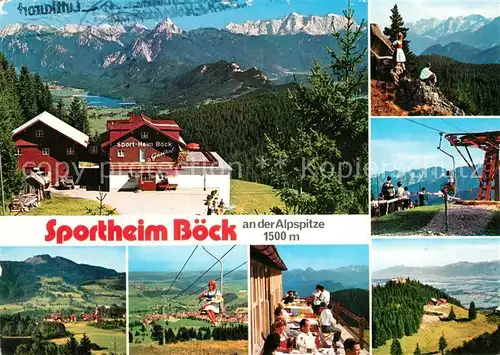 AK / Ansichtskarte Nesselwang Sportheim Boeck Alpspitze Nesselwang