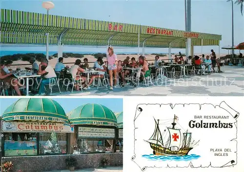 AK / Ansichtskarte Playa_del_Ingles_Gran_Canaria Bar Restaurant Columbus Playa_del