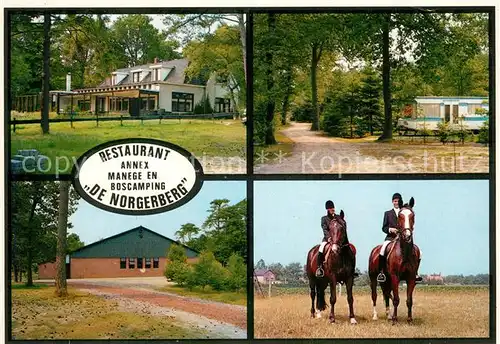 AK / Ansichtskarte Norg Cafe Restaurant Manege Camping De Norgerberg Pferde Ausritt Norg