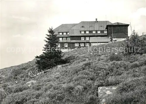 AK / Ansichtskarte Karpacz Schronisko PTTK Strzecha Akademicka Karkonosze Bergbaude Riesengebirge Karpacz