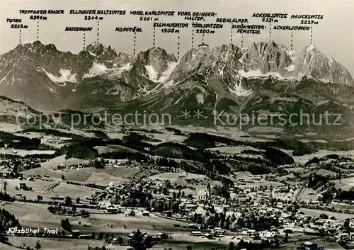 AK / Ansichtskarte Kitzbuehel_Tirol Blick ins Tal Alpenpanorama Kitzbuehel Tirol