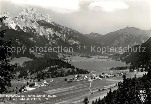 AK / Ansichtskarte Haldensee Panorama Tannheimertal mit Rot Flueh Tannheimer Berge Haldensee