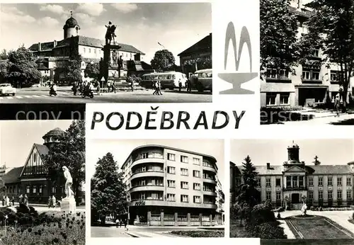 AK / Ansichtskarte Podebrady Statni lazne Denkmal Teilansichten Gebaeude Podebrady