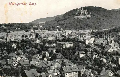 AK / Ansichtskarte Wernigerode_Harz Stadt und Schloss Wernigerode Harz