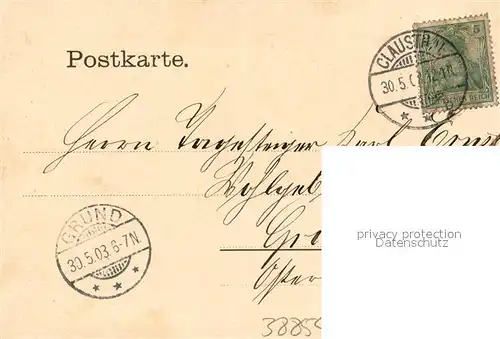 AK / Ansichtskarte Harz_Region Blick vom Langeteich zum Brocken Harz Region