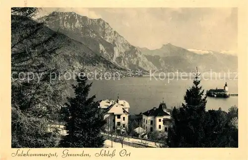 AK / Ansichtskarte Gmunden_Salzkammergut Schloss Ort Gmunden Salzkammergut