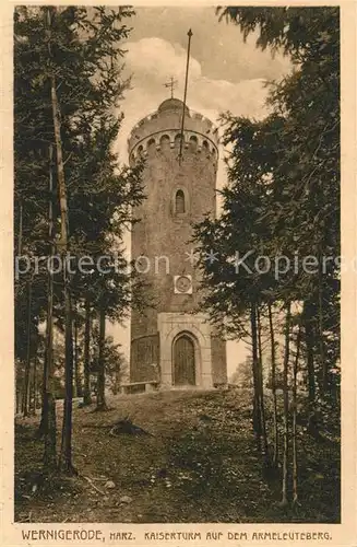 AK / Ansichtskarte Wernigerode_Harz Kaiserturm auf dem Armeleuteberg Wernigerode Harz