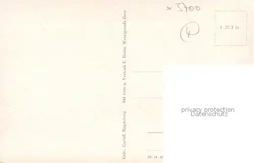 AK / Ansichtskarte Wernigerode_Harz Storchmuehle Wernigerode Harz