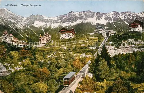 AK / Ansichtskarte Innsbruck Panorama mit Hungerburgbahn Innsbruck