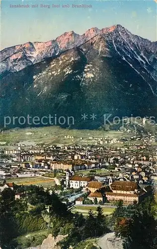 AK / Ansichtskarte Innsbruck mit Berg Isel und Brandjoch Innsbruck