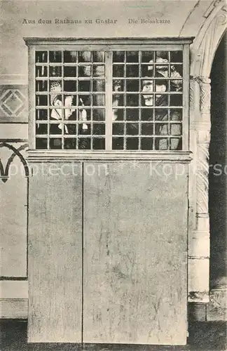 AK / Ansichtskarte Goslar Aus dem Rathaus Die Beisskatze Goslar