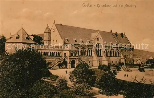AK / Ansichtskarte Goslar Kaiserhaus mit Herzberg Goslar