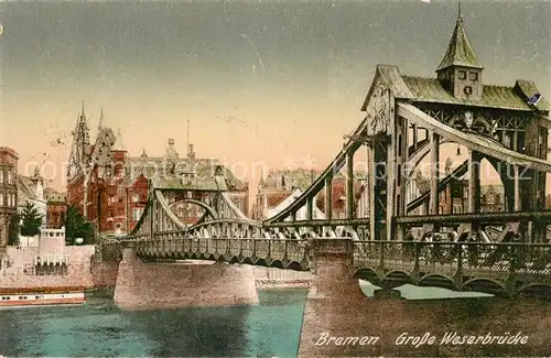 AK / Ansichtskarte Bremen Grosse Weserbruecke Bremen