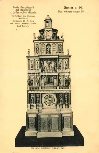 AK / Ansichtskarte Goslar Alte Goslarer Kunst Uhr Goslar