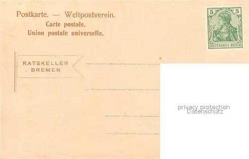 AK / Ansichtskarte Bremen Motiv aus dem Rathskeller Bremen