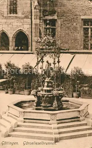 AK / Ansichtskarte Goettingen_Niedersachsen Gaenseliesel Brunnen Goettingen Niedersachsen