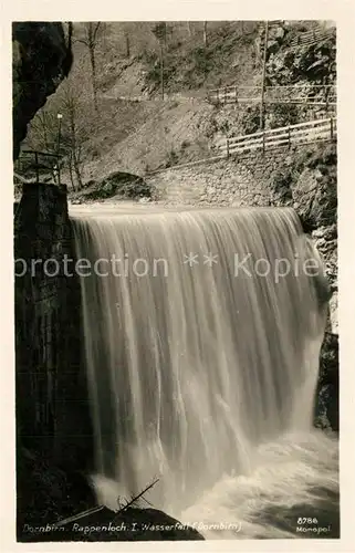 AK / Ansichtskarte Dornbirn_Vorarlberg Rappenloch Wasserfall Dornbirn Vorarlberg