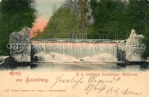 AK / Ansichtskarte Laxenburg Kk Lustschloss Wasserfall Laxenburg