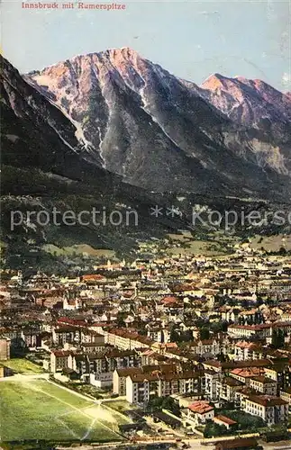AK / Ansichtskarte Innsbruck mit Rumerspitze Innsbruck