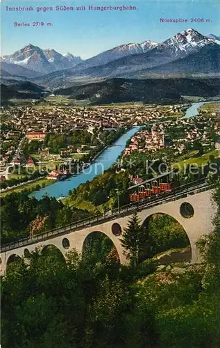 AK / Ansichtskarte Innsbruck Panorama mit Hungerburgbahn und Nockspitze Innsbruck