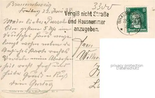 AK / Ansichtskarte Braunschweig Burg Dankwarderode mit Burggraben Braunschweig