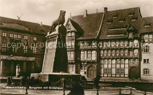 AK / Ansichtskarte Braunschweig Burgplatz mit Gildehaus Braunschweig