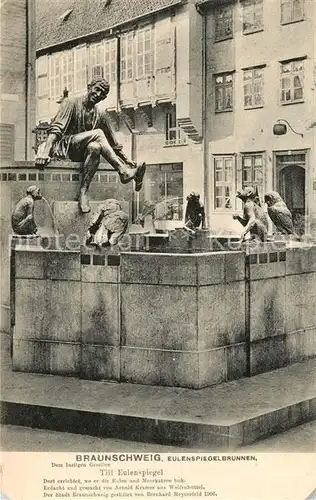AK / Ansichtskarte Braunschweig Eulenspiegelbrunnen Braunschweig