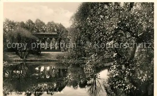 AK / Ansichtskarte Braunschweig Partie im Buergerpark Braunschweig