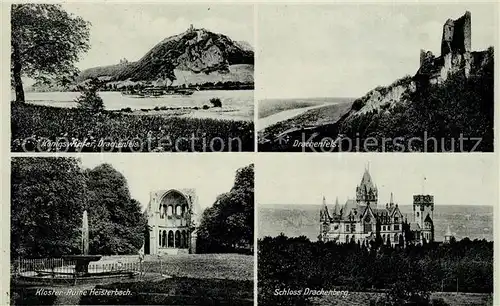 AK / Ansichtskarte Koenigswinter Drachenfels Kloster Ruine Heisterbach Schloss Drachenberg Koenigswinter