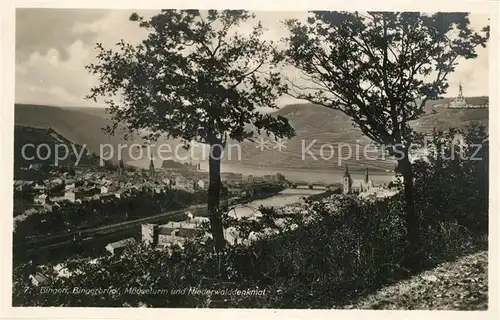 AK / Ansichtskarte Bingen_Rhein Bingerbrueck Maeuseturm und Niederwalddenkmal Bingen Rhein
