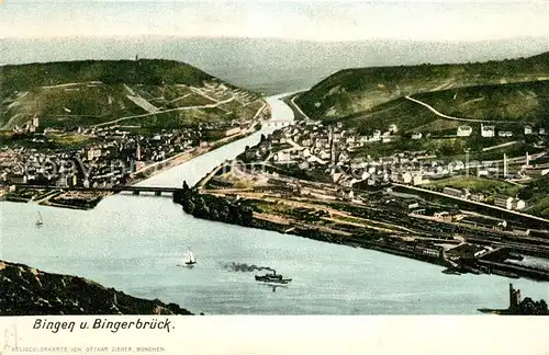 AK / Ansichtskarte Bingen_Rhein und Bingerbrueck Bingen Rhein