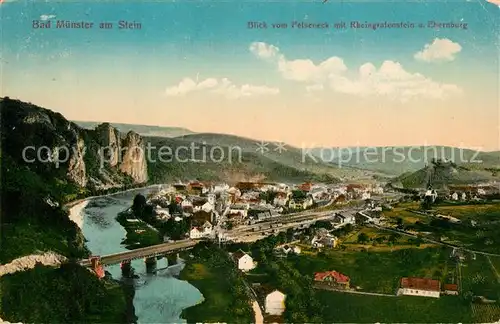 AK / Ansichtskarte Bad_Muenster_Stein_Ebernburg Blick vom Felseneck mit Rheingrafenstein und Ehrenburg Bad_Muenster