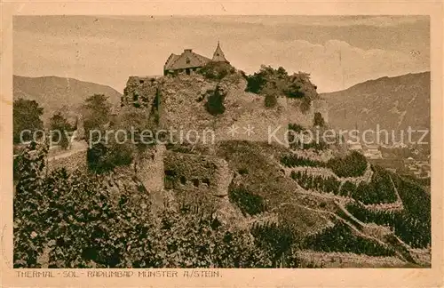 AK / Ansichtskarte Bad_Muenster_Stein_Ebernburg Ruine Bad_Muenster