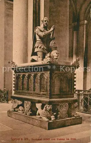 AK / Ansichtskarte Speyer_Rhein Denkmal Adolf von Nassau im Dom Speyer Rhein